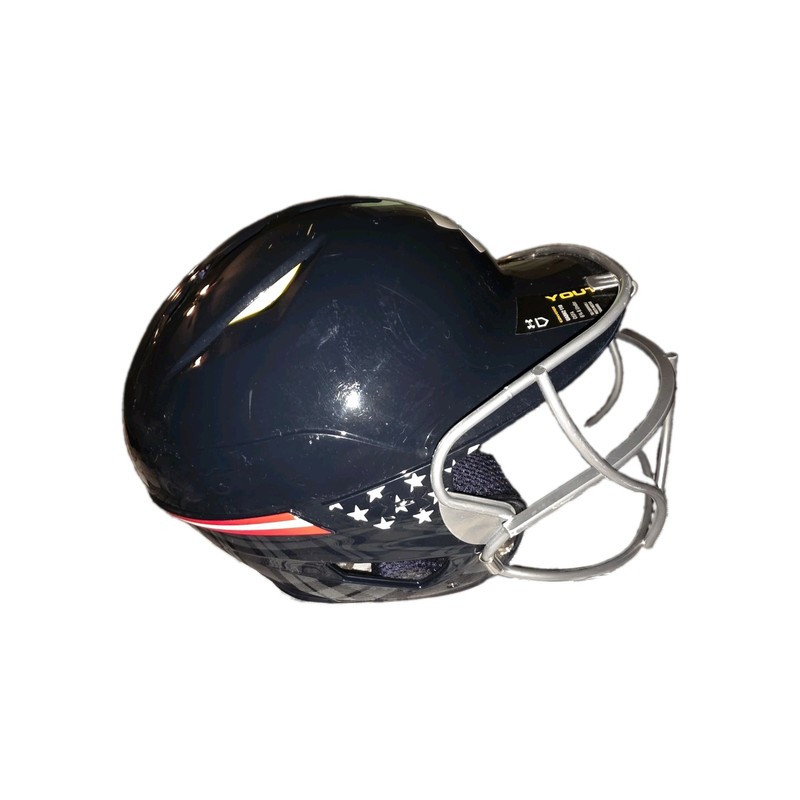 Under Armour Patriotic Youth Baseball Helmet Navy Converge 6 3/4 & Under Good!!!