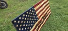 Massive 5-Foot Hand-Carved "We the People" Wooden American Flag Rustic Wall Art — photo 5