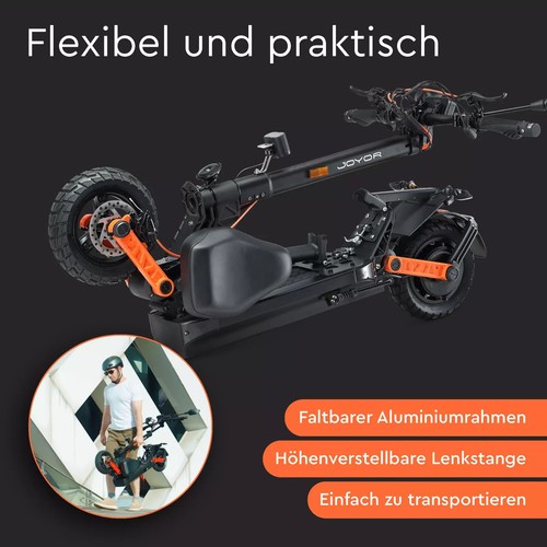 10" JOYOR S8-E Monopattino Elettrico 800W Sedile Regolabile E-Scooter Pieghevole - Zdjęcie 7 z 20