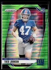 2024 Panini Prizm Football Green Pulsar Rookie #390 Theo Johnson