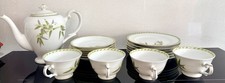 Vintage Yamaka China Japan Bamboo Tea Set Teapot 4 Cups 6 Saucers 6 Plates VGC