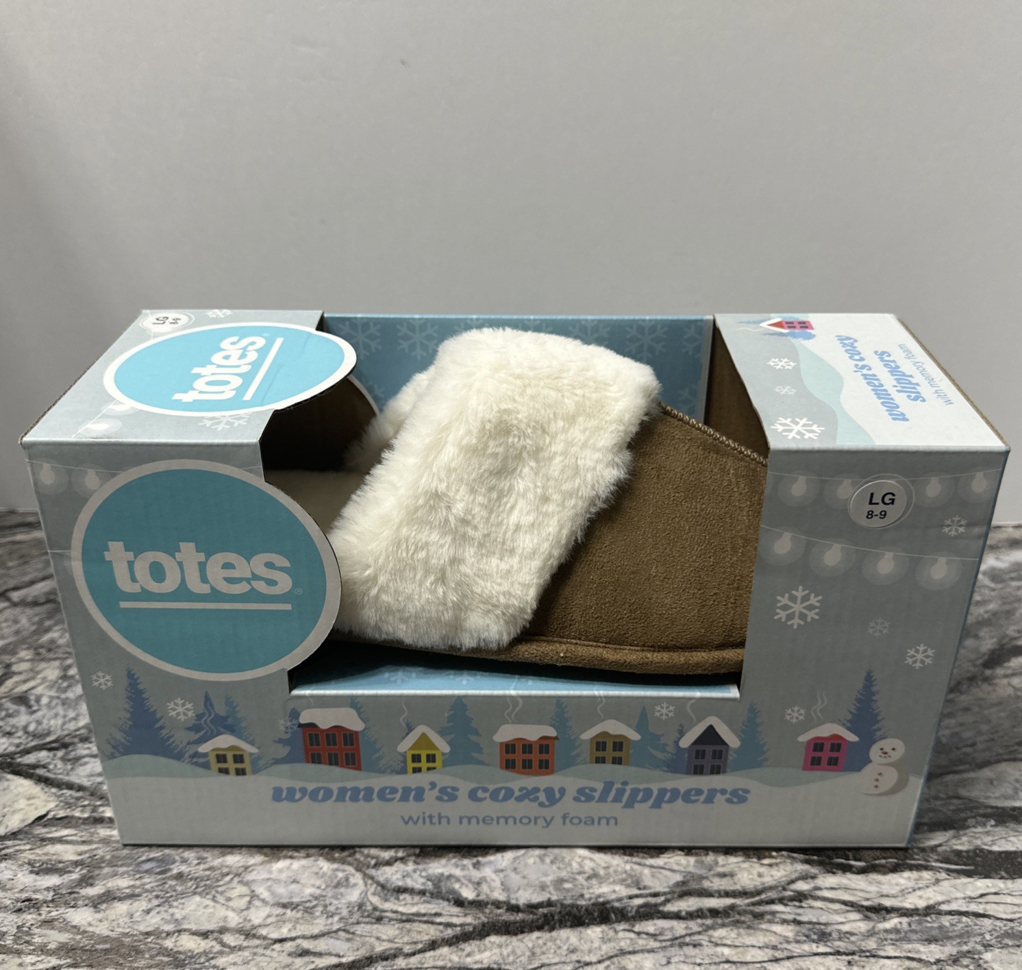 APL Nuove ciabatte Totes Toasties donna memory foam GRANDI (8 9) beige marrone pelliccia sintetica