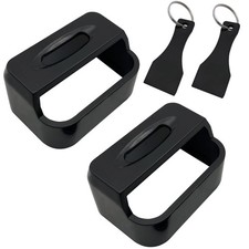 MISSEIAR Car Seatbelt Buckle Guard, Child Seat Belt Lock 2-pack, Black-2