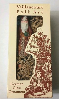 Vaillancourt Folk Art Naughty Or Nice OR 107 Glass Ornament Made In Germany NOS 