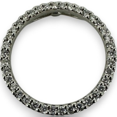 Roberto Coin 18kt Weißgold Tiny Treasures Diamant Kreis Halskette Anhänger