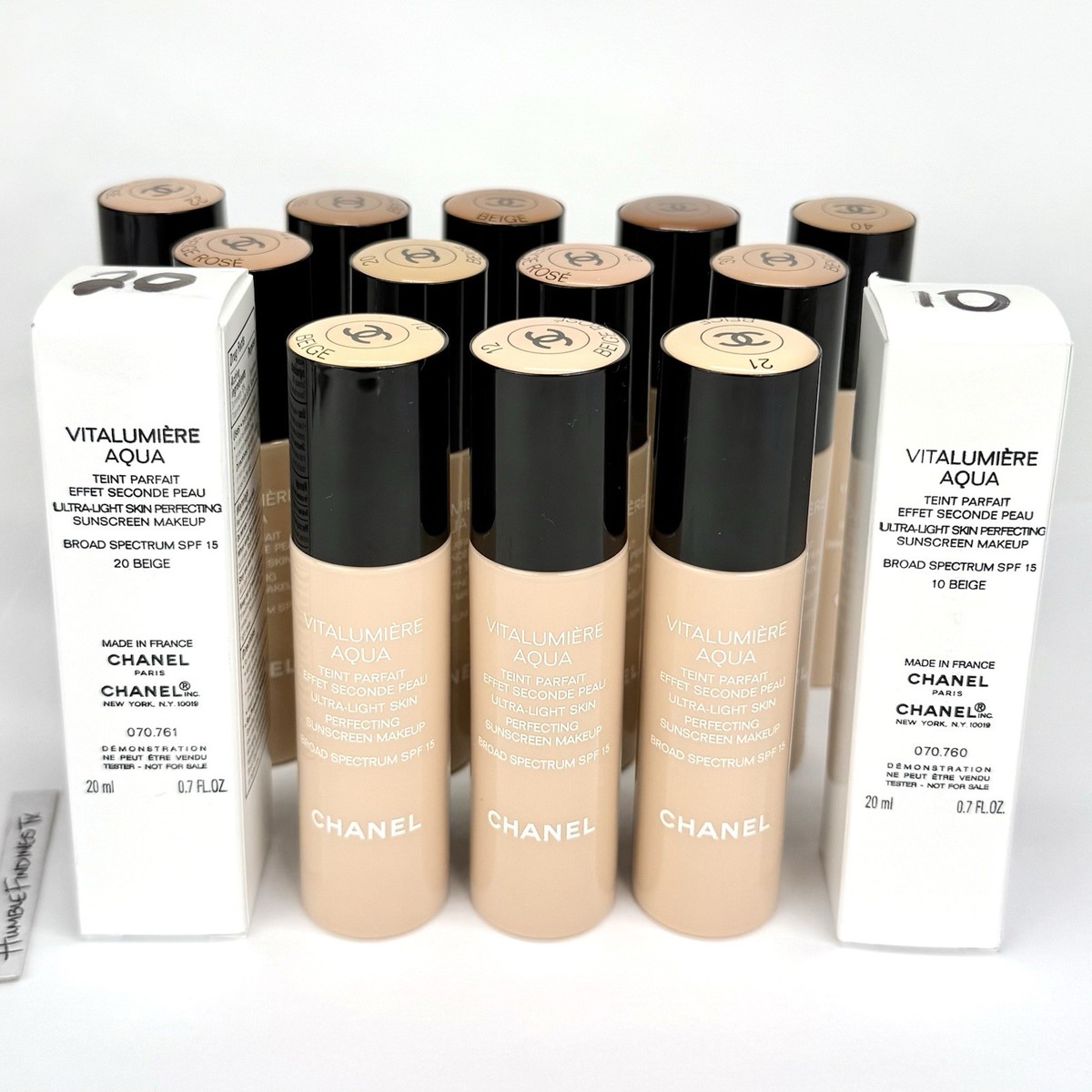 【新品 未開封】CHANEL VITALUMIÈRE GLOW 10 BEIGE CHANEL Vitalumiere Aqua Skin Perfecting Makeup Foundation - PICK