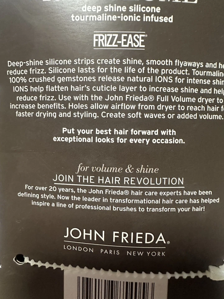 John frieda full volume large Tourmaline/ionic Silver round Hair brush - Image 2 of 2