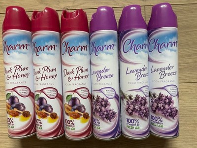 6 x CHARM LUFTERFRISCHER - 3 DUNKLE PFLAUMEN & HONIG / 3 LAVENDER BREEZE