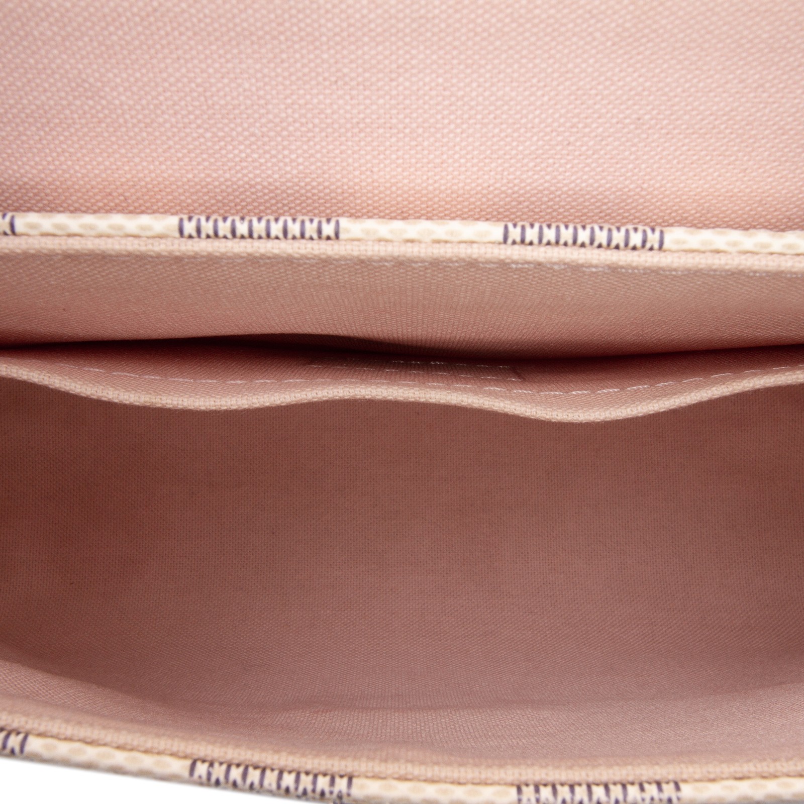 Authenticated Louis Vuitton Damier Azur Croisette White Canvas Satchel