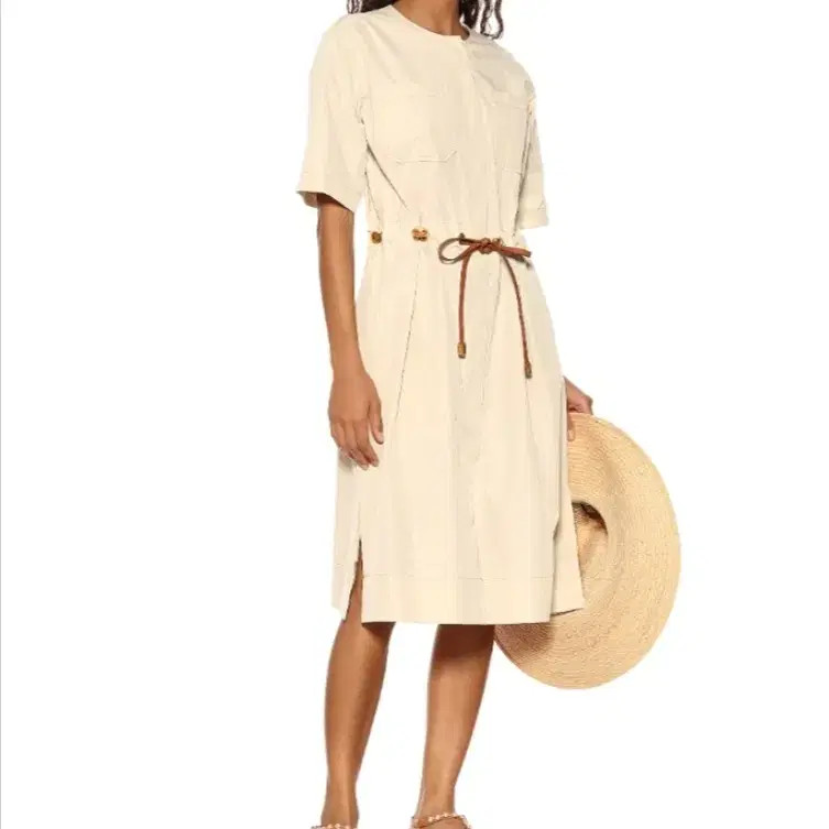 Tory Burch Ivory Dress with Belt - Size 0 thumbnail 6