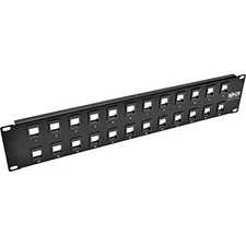 Tripp Lite 24-Port Keystone Blank Patch Panel RJ45 USB HDMI Cat5/6 2URM