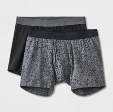 NEW Goodfellow  Co sz M 32-34" Men's Boxer Briefs Black Marble 2 pk Knit 1-12