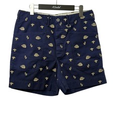 RRL 24SS Nautical Embroidery Twill Shorts Shorts Navy Size: 30 150426 RRL