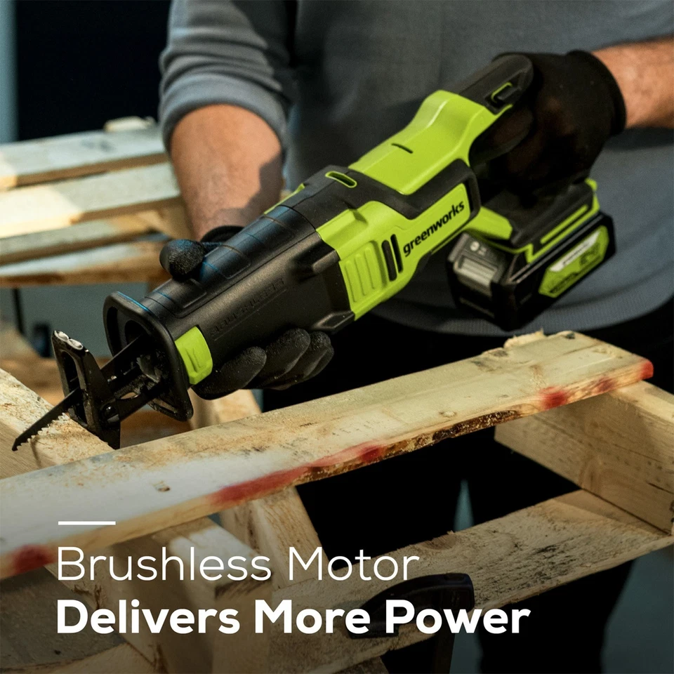 Greenworks 24V Brushless Reciprocating Saw (1-1/8" Stroke Length) - Tool Only - Image 2 of 4