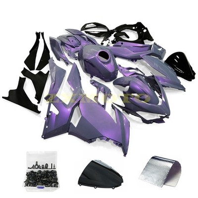 Chameleon Gray Dazz Pearl Purple Fairing +TANK For Kawasaki Ninja 400 2018-2023