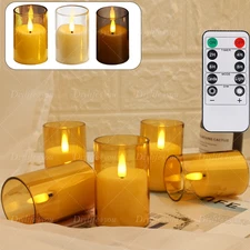 6PCS Flickering Flameless Tea Lights LED Candles with Timer Remote Control PARTY