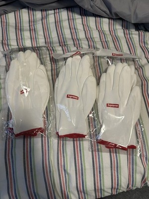 Supreme Rubberized White Gloves, FW20 NEW/SEALED One Size - 3 packs