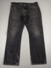 Pantalones de mezclilla Gap 1969 para hombre 34W X 30L resina oscura tiro bajo calce recto negros