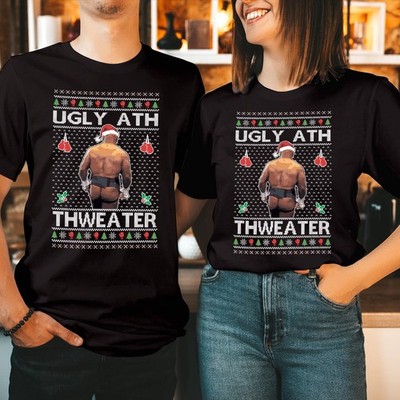Lustiges Weihnachtsshirt Ugly Ath Pullover Boxen Meme Weihnachtsgeschenk Top T-Shirt T-173