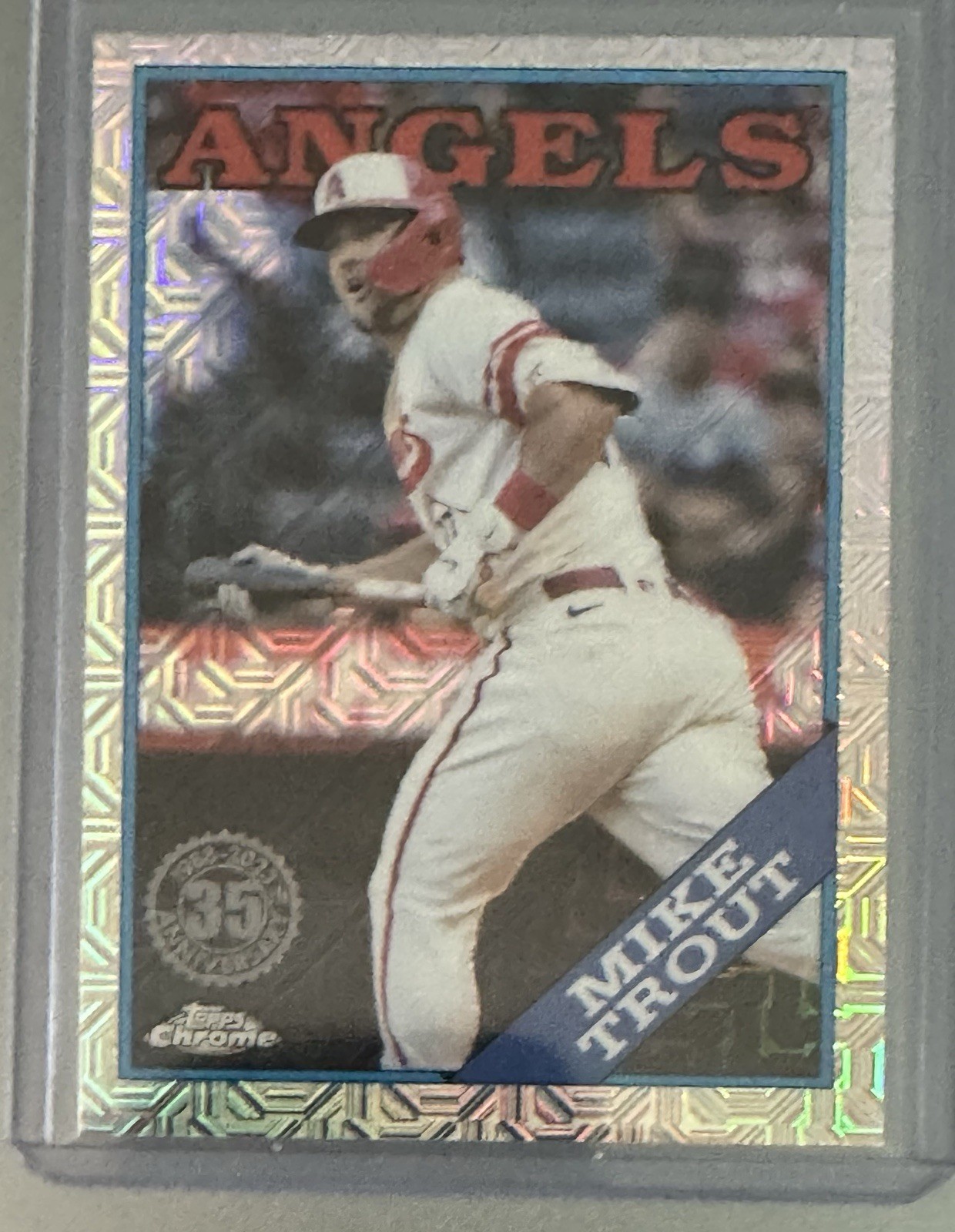 Mike Trout 2023 Topps Update Mojo Refractor Silver Pack 35th Anniversary #T88C77