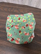 Mama Koala Cloth Pocket Diaper With Microfiber Insert Mushroom Cupcake Green