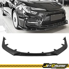 Fits 20-24 Toyota Corolla SE XSE Sedan Front Bumper Lip Spiltter Gloss Black 3PC
