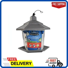 Pennington Earth Smart, Gray Plastic, Hopper Wild Bird Feeder, 2.5 lb. Capacity