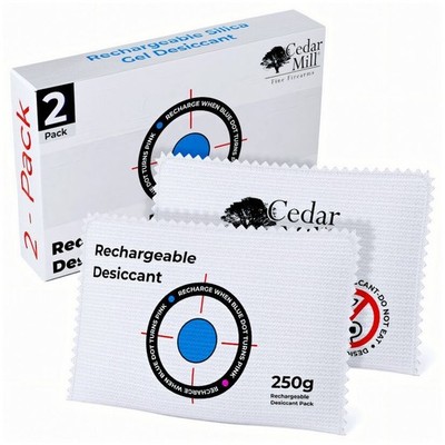 Color-Indicating Microwaveable Moisture Absorber Gun Safes Car Storage 2-PK 250g