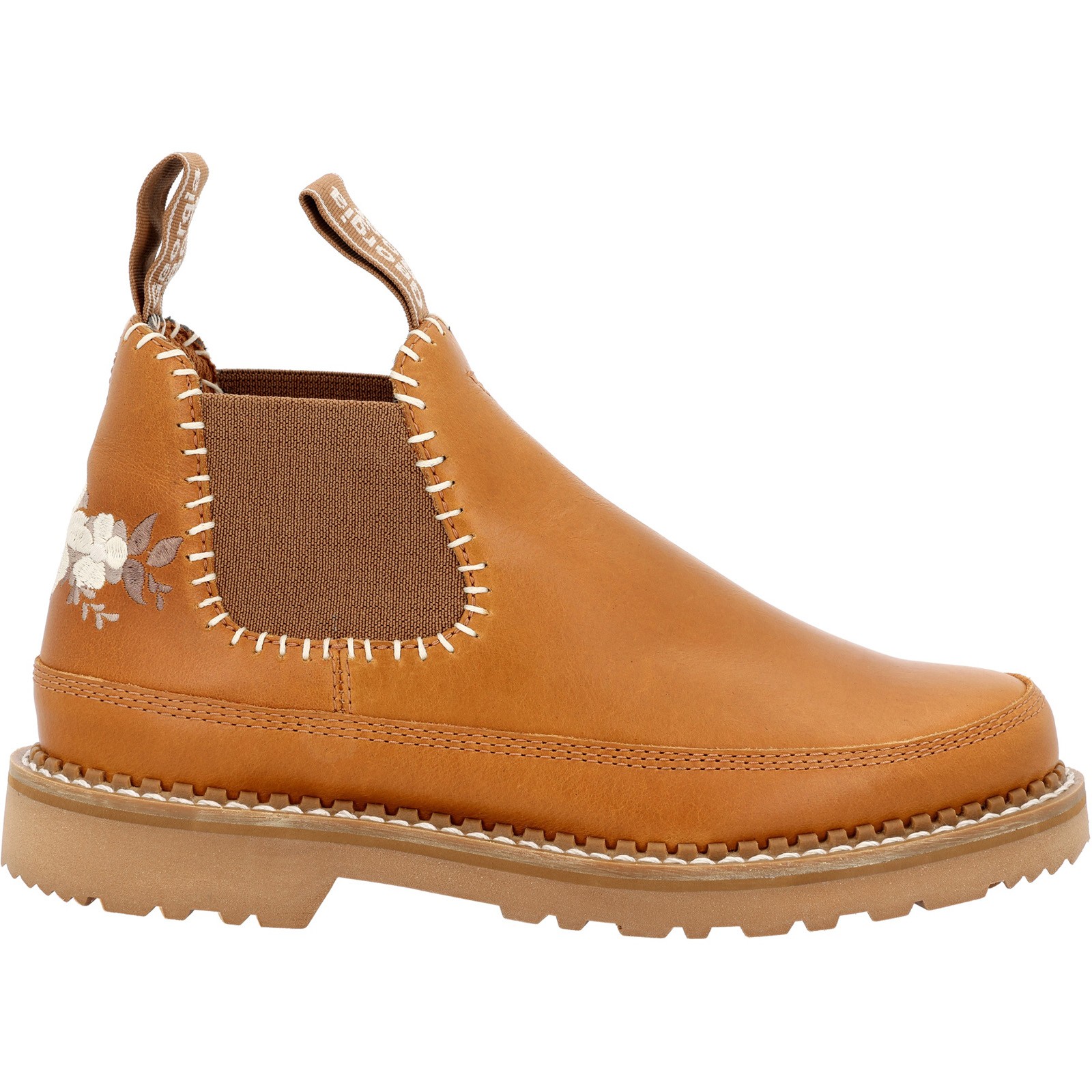 Женские коричневые кожаные ботинки Челси с цветочным рисунком Chelsea Romeo GB00573 из Джорджии 11 7190₽