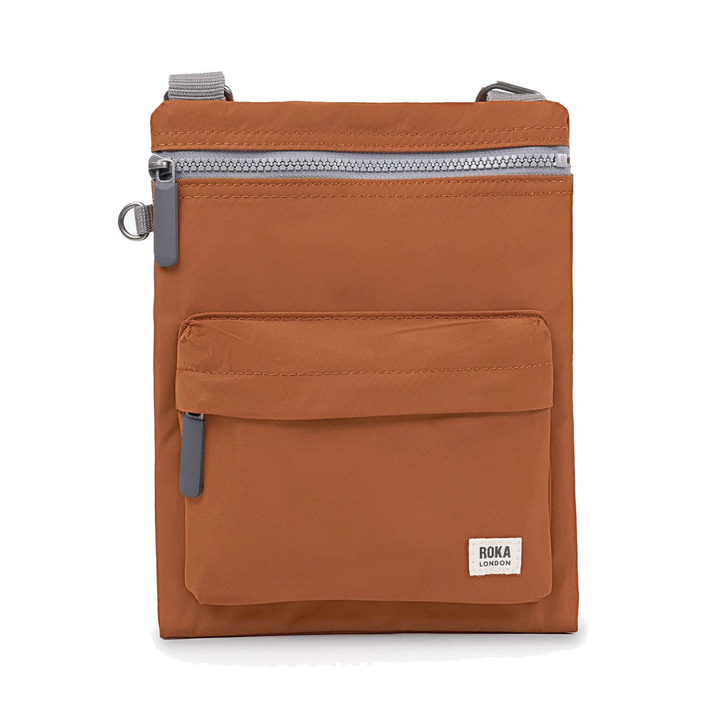 Roka Chelsea B Recycled Nylon Pocket Sling Bag Bran