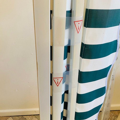 Striped Retractable Awning with Manual Crank Handle for Patio 2.5m Wide - Picture 10 of 10