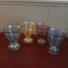 Elegant Line 4 Piece Juice Glasses Set Of 4 Beautiful Colors