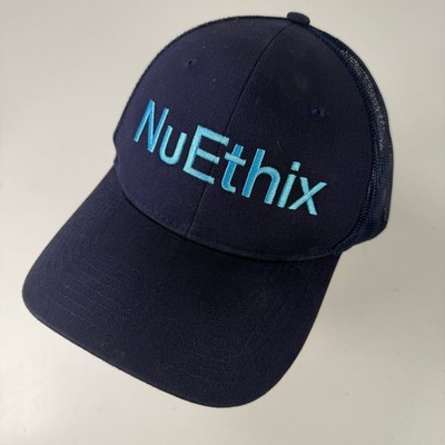 Port Authority NuEthix Logo Trucker Cap Herren Verstellbar Navy Snapback