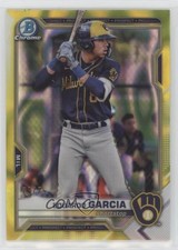 2021 Bowman Draft Chrome Yellow Lava Refractor 73/75 Eduardo Garcia #BDC-22 8t7