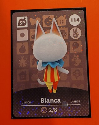 Blanca Amiibo Card #114 Animal Crossing Series 2 Amiibo Never