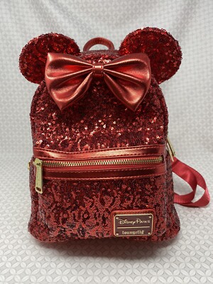 red sequin backpack