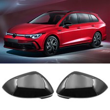 Schwarz Außenspiegel Spiegelkappen für VW Golf 8 VIII Ohne Side Assist ab2019