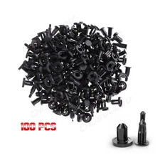 100pcs for Honda Bumper Clips Retainer 10mm Hood Fender Push Rivets Fasteners