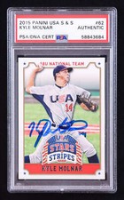 Kyle Molnar Signed 2015 USA Baseball Stars and Stripes #62 RC (PSA) Rookie Card