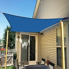 Ifenceview Blue 17'x17'-17'x48' Rectangle Sun Shade Sail Patio Canopy Awning 