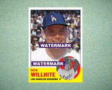 Nick Willhite Los Angeles Dodgers 1963 Style Custom Baseball Art Card