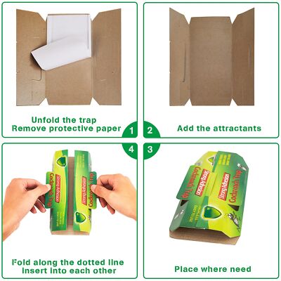 32 PCS Piège à Cafard, Produit Anti Cafard Blatte, Plus Efficace Que à