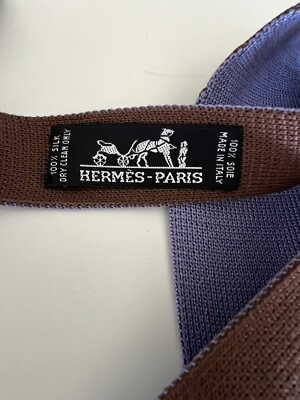Hermes New Reversible H Logo Knit Silk Tie Necktie | eBay