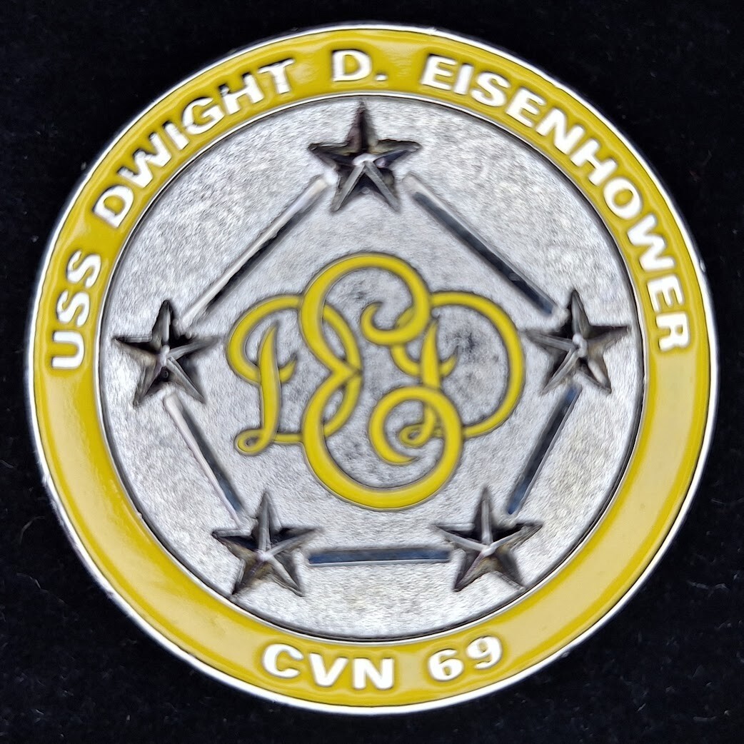 CVN-69 USS Dwight D Eisenhower Navy Challenge Coin Warriors of the Sea