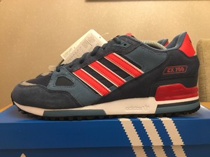 2014 Adidas ZX750 Blue \u0026 Red Suede Size 9 80s Football Casuals Deadstock | eBay