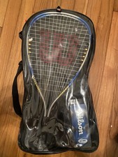 Wilson Racquetball - Bag Racket, Balls Glasses LOT titanium Crushing Power