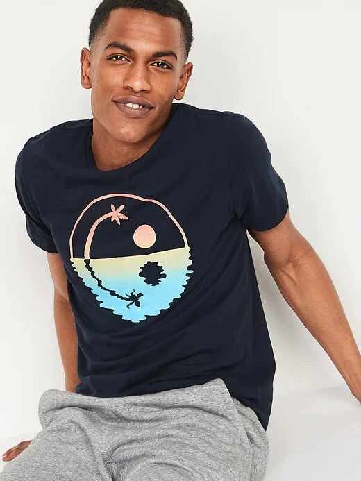 Graphic Soft-Washed Tee for Men