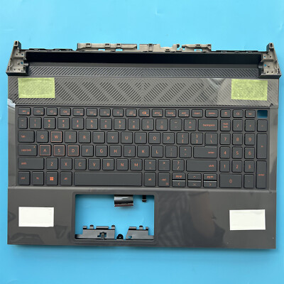 New 025CCM 00144H For Dell G15 5530 Palmrest Upper Case US Red Backlit Keyboard