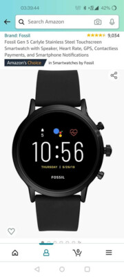 Fossil Carlyle Generation Smart Watch IOS and Andriod