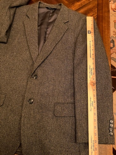 Jos A Bank 42R Brown Houndstooth Plaid CAMELHAIR Flannel SportCoat Blazer Jacket - Picture 9 of 11